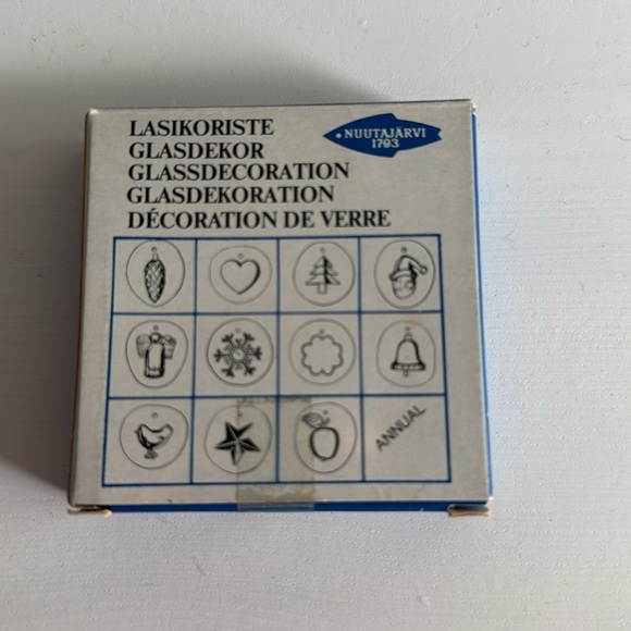 Vintage Nuutajarvi Glass Christmas Ornament Sun Catcher with Original Box, Angel - Picture 7 of 7